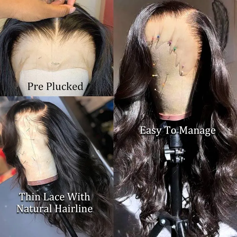 Modern Show 150 Density Brazilian Body Wave Transparent 360 Lace Wigs Human Hair With Baby Hair