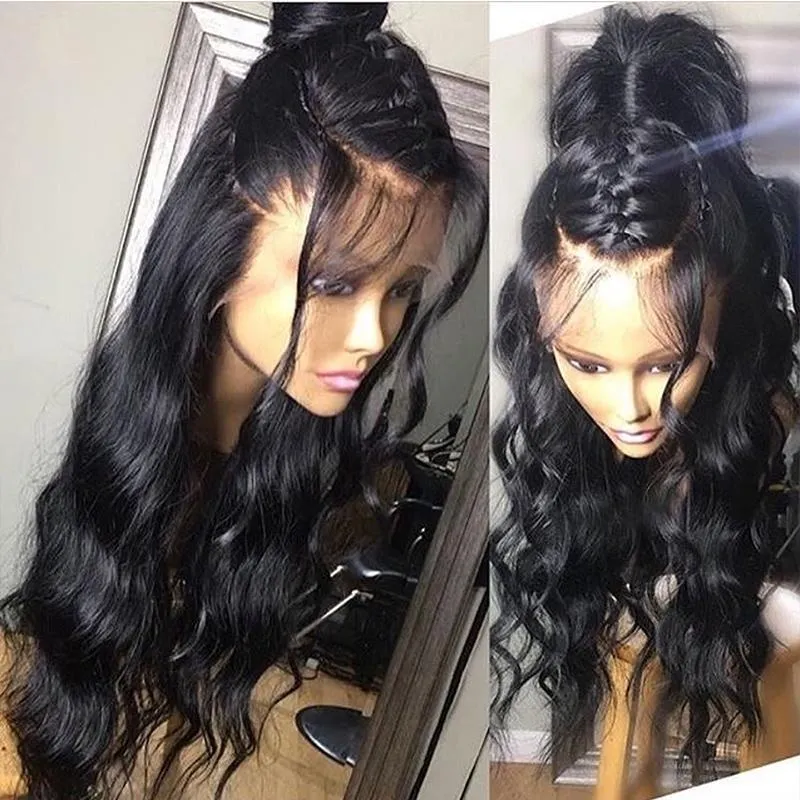 Modern Show 150 Density Brazilian Body Wave Transparent 360 Lace Wigs Human Hair With Baby Hair