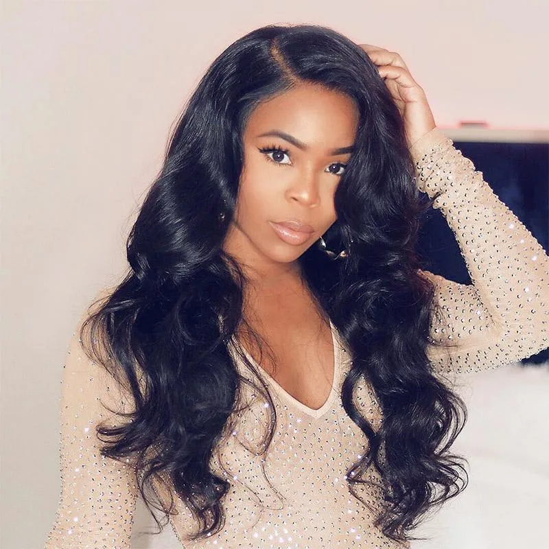Modern Show 150 Density Brazilian Body Wave Transparent 360 Lace Wigs Human Hair With Baby Hair