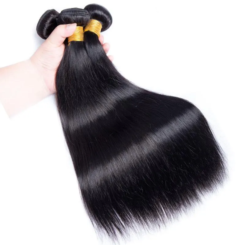 Modern Show 30 Inch Long Brazilian Straight Human Hair Weave 3 Bundles Remy Hair
