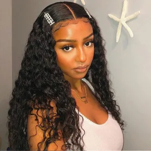 Modern Show 4x4 Water Wave Lace Closure Wig With Baby Hair