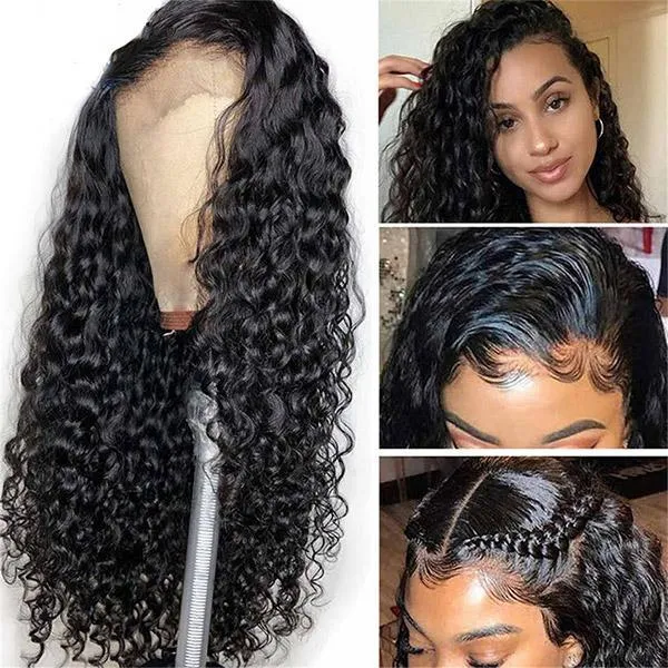 Modern Show 4x4 Water Wave Lace Closure Wig With Baby Hair