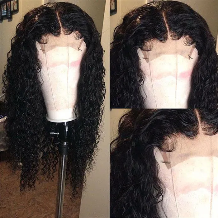 Modern Show 4x4 Water Wave Lace Closure Wig With Baby Hair