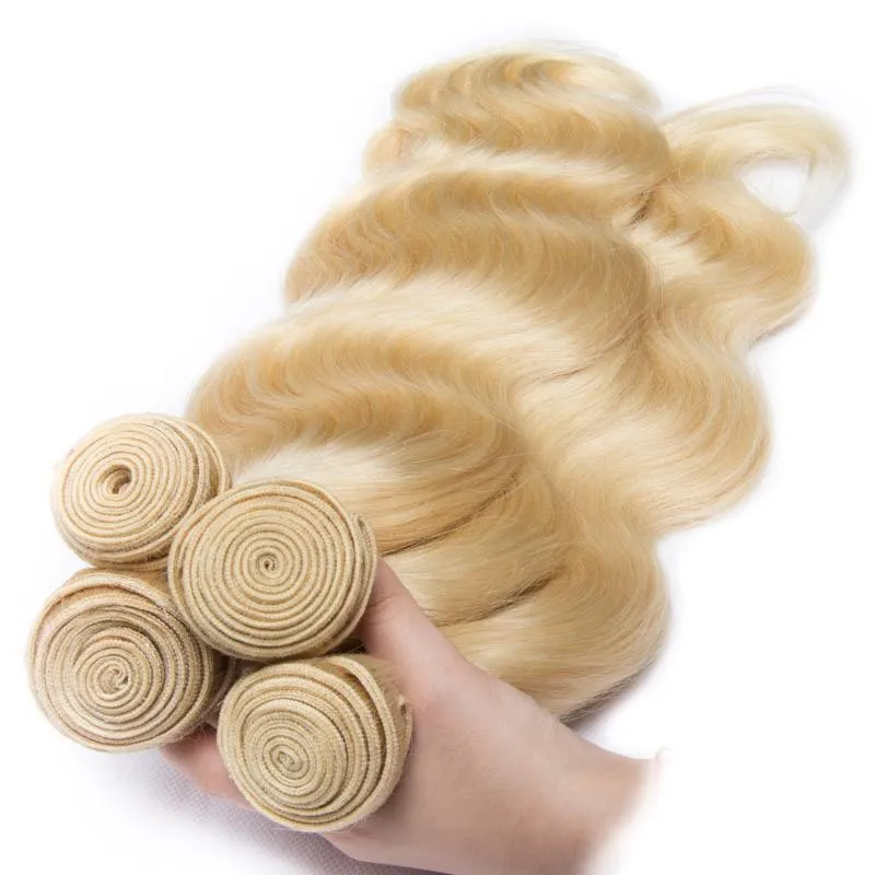 Modern Show 613 Blonde Hair Weave Brazilian Body Wave Human Hair 4 Bundles