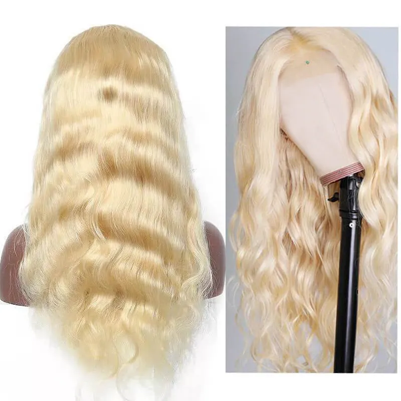 Modern Show 613 Blonde Wig Body Wave Human Hair 4X4 Lace Closure Wigs With Baby Hair For Women