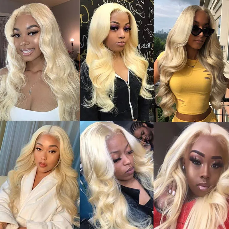 Modern Show 613 Blonde Wig Body Wave Human Hair 4X4 Lace Closure Wigs With Baby Hair For Women