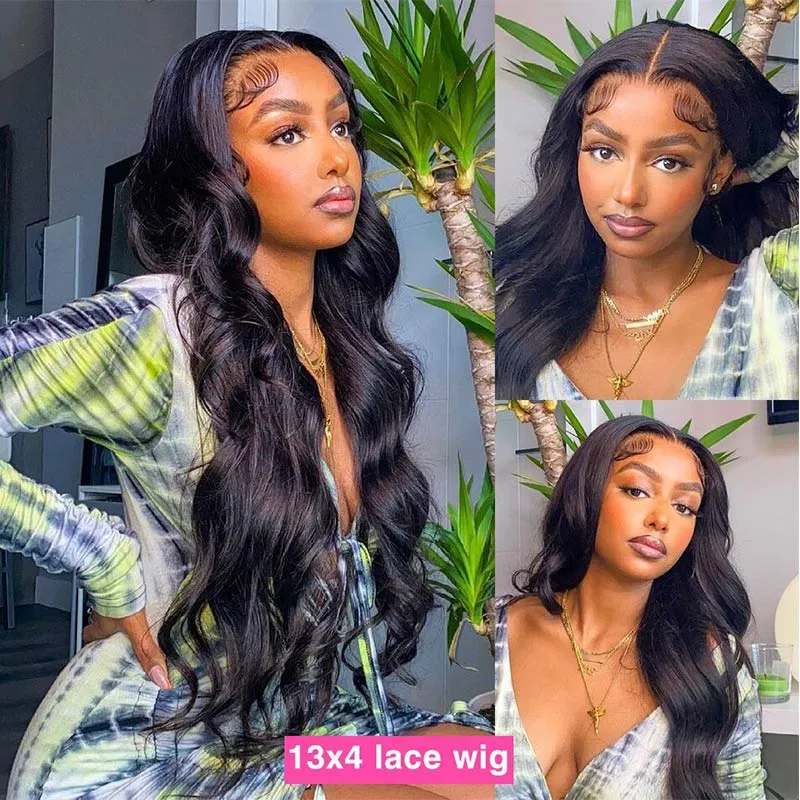 Modern Show Affordable Long Body Wave 13x4 Invisible Lace Front Wigs Brazilian Remy Human Hair Wigs