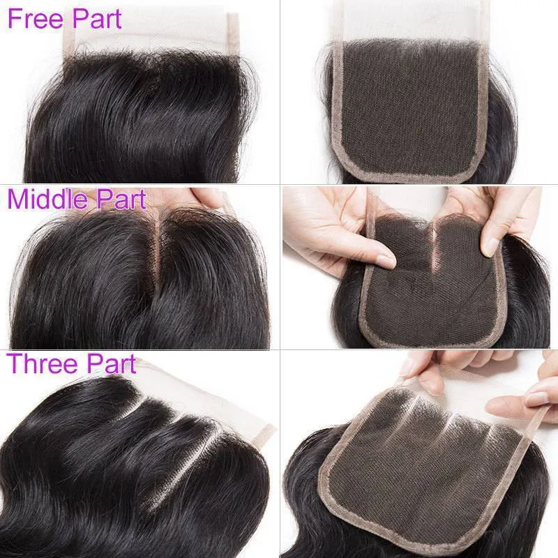 Modern Show Brazilian Body Wave Swiss Lace Closure With Baby Hair Virgin Human Hair