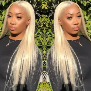Modern Show Brazilian Straight 613 Blonde 13*6 Transparent Lace Front Human Hair Wigs For Women