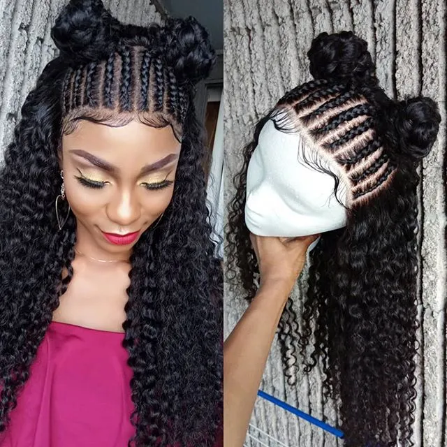 Modern Show Deep Wave 13x6 Transparent Lace Front Wigs Brazilian Curly Human Hair