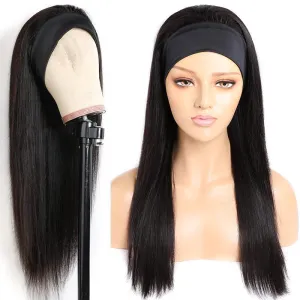 Modern Show Headband Wig | Natural Black Glueless No Lace Wigs Human Hair