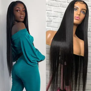 Modern Show Straight 4x4 Lace Closure Wig Brazilian Human Hair Wigs For Black Women