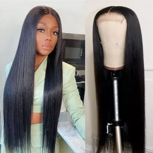 Modern Show Straight 4x4 Lace Closure Wig Malaysian Human Hair For Sale
