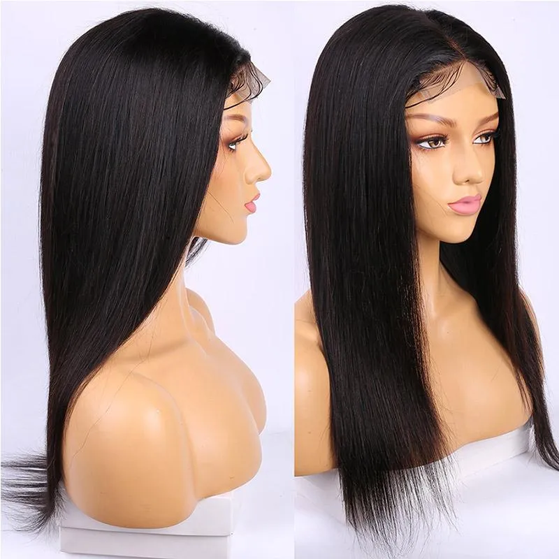 Modern Show Straight 4x4 Lace Closure Wig Malaysian Human Hair For Sale