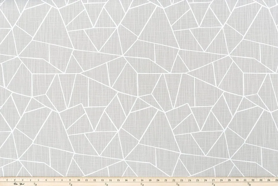 Modern Single Fold Roman Shade Valance in Ander Blue, Grey Diamond, Grey Cut Glass Prints, Fully Lined, Custom Made