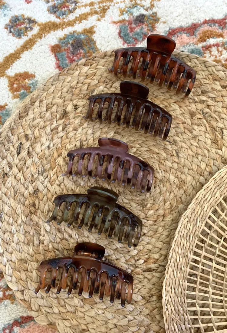 Modern Tortoise Hair Claw 5 Pack