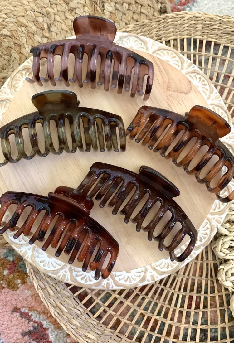 Modern Tortoise Hair Claw 5 Pack