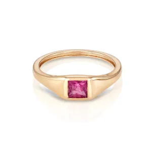 Modernist Signet Ring - Tourmaline