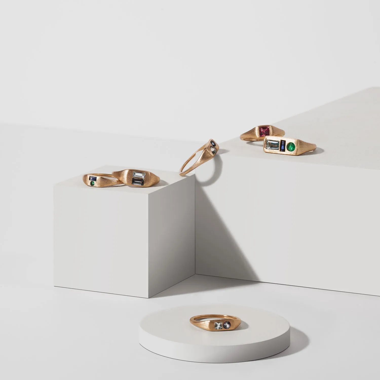 Modernist Signet Ring - Tourmaline