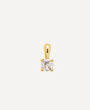 Moissanite April Birth Charm