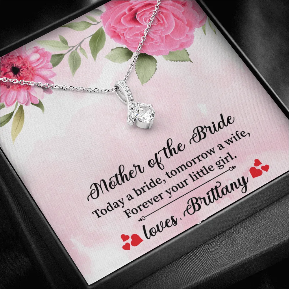 Mother Of The Bride - Today A Bride - Alluring Beauty Infinity Necklace Message Card