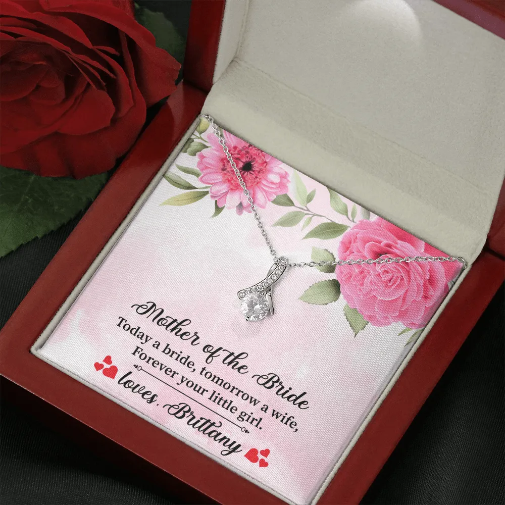 Mother Of The Bride - Today A Bride - Alluring Beauty Infinity Necklace Message Card