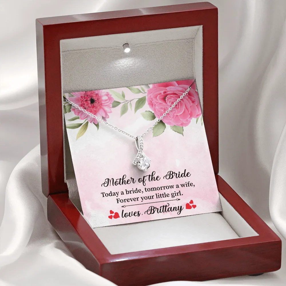 Mother Of The Bride - Today A Bride - Alluring Beauty Infinity Necklace Message Card
