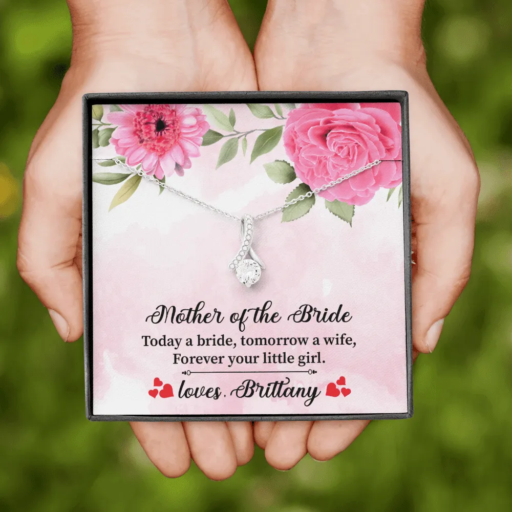 Mother Of The Bride - Today A Bride - Alluring Beauty Infinity Necklace Message Card