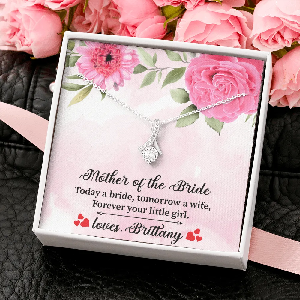 Mother Of The Bride - Today A Bride - Alluring Beauty Infinity Necklace Message Card
