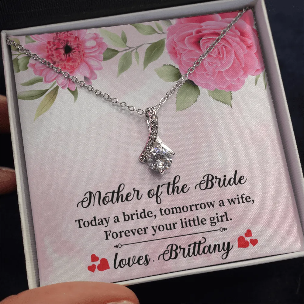 Mother Of The Bride - Today A Bride - Alluring Beauty Infinity Necklace Message Card