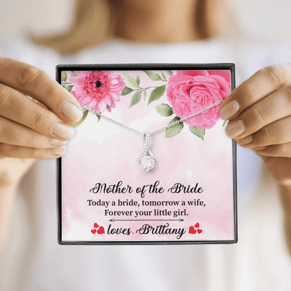 Mother Of The Bride - Today A Bride - Alluring Beauty Infinity Necklace Message Card