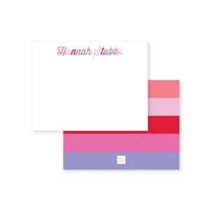 Multi-color Block Notecards // pinks   purples