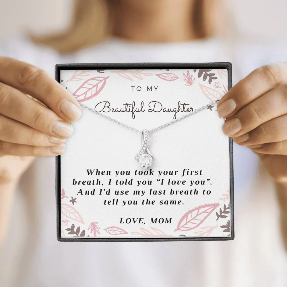 My beautiful daughter-Alluring Beauty Solitaire Necklace