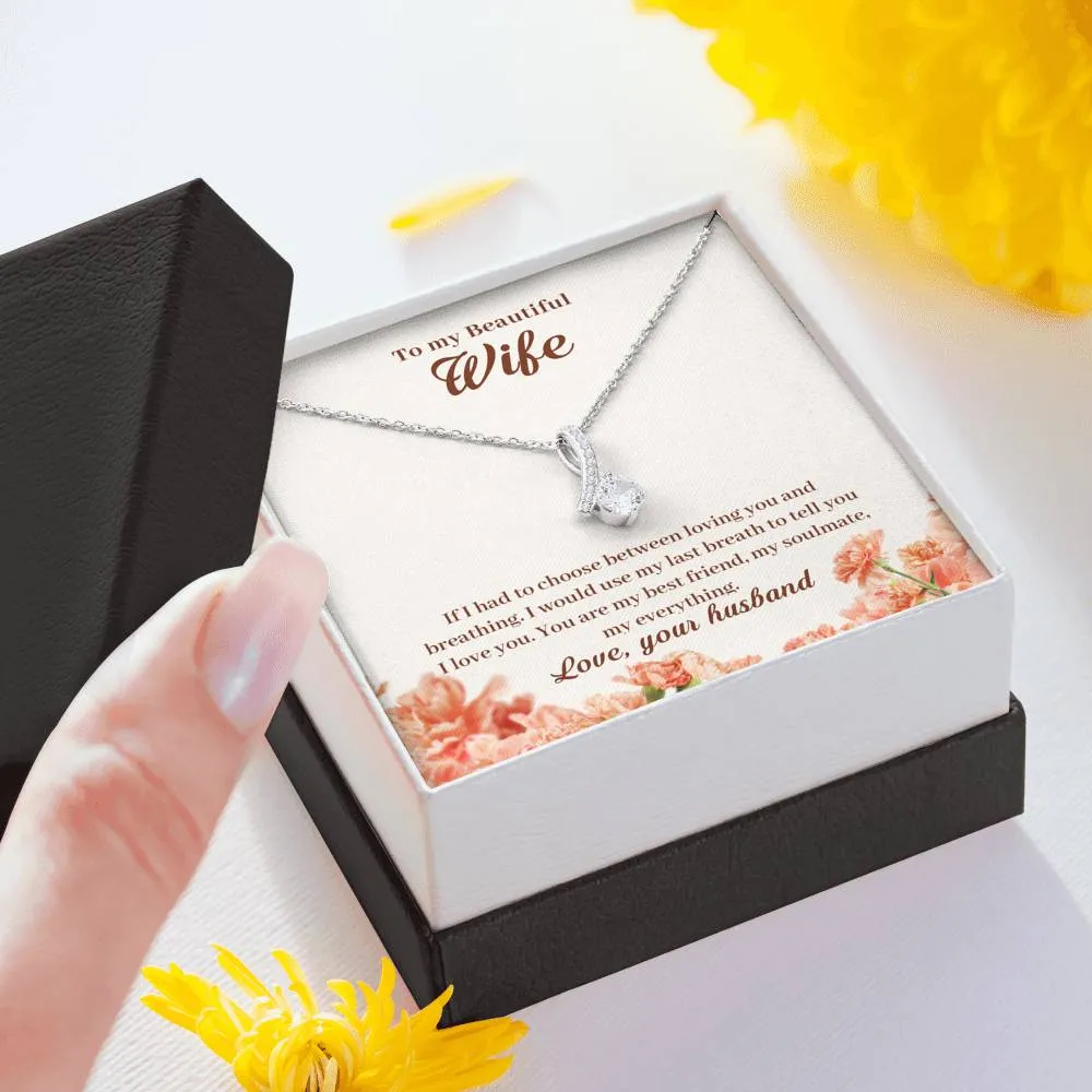 My everything-Alluring Beauty Solitaire Necklace for Wife