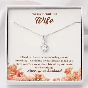 My everything-Alluring Beauty Solitaire Necklace for Wife