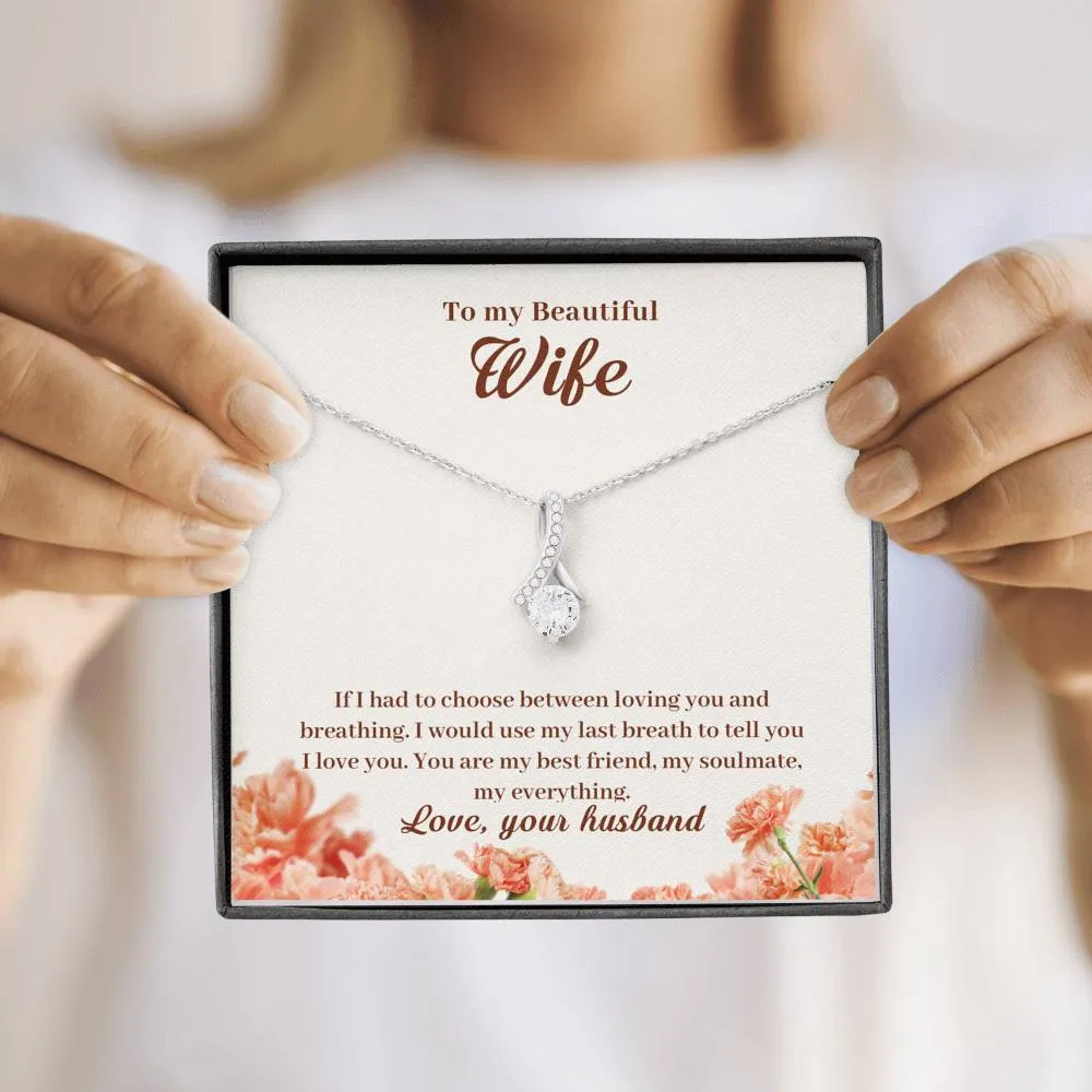 My everything-Alluring Beauty Solitaire Necklace for Wife