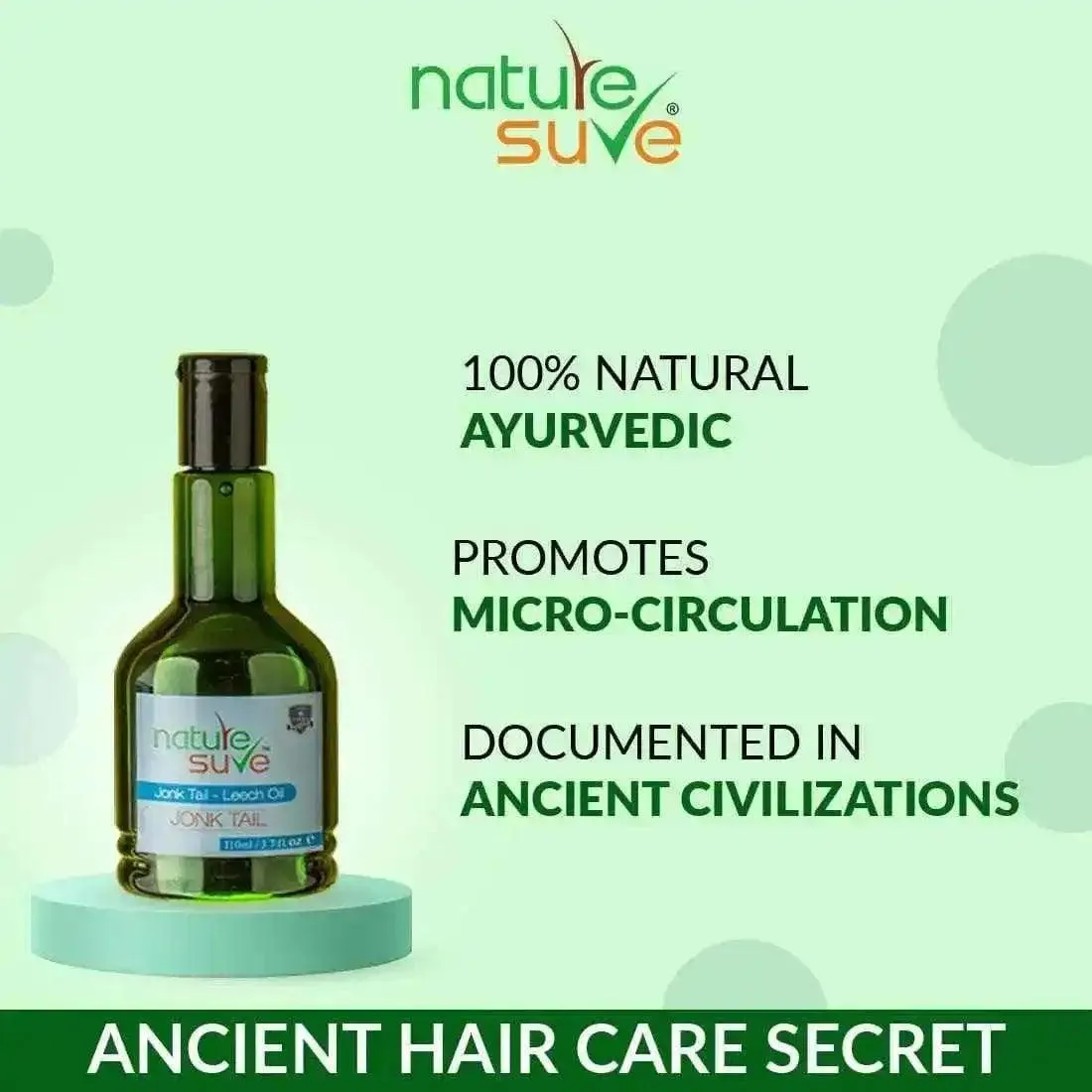 Nature Sure Combo: Jonk Tail 110ml and Jonk Shampoo Hair Cleanser 300ml for Men and Women