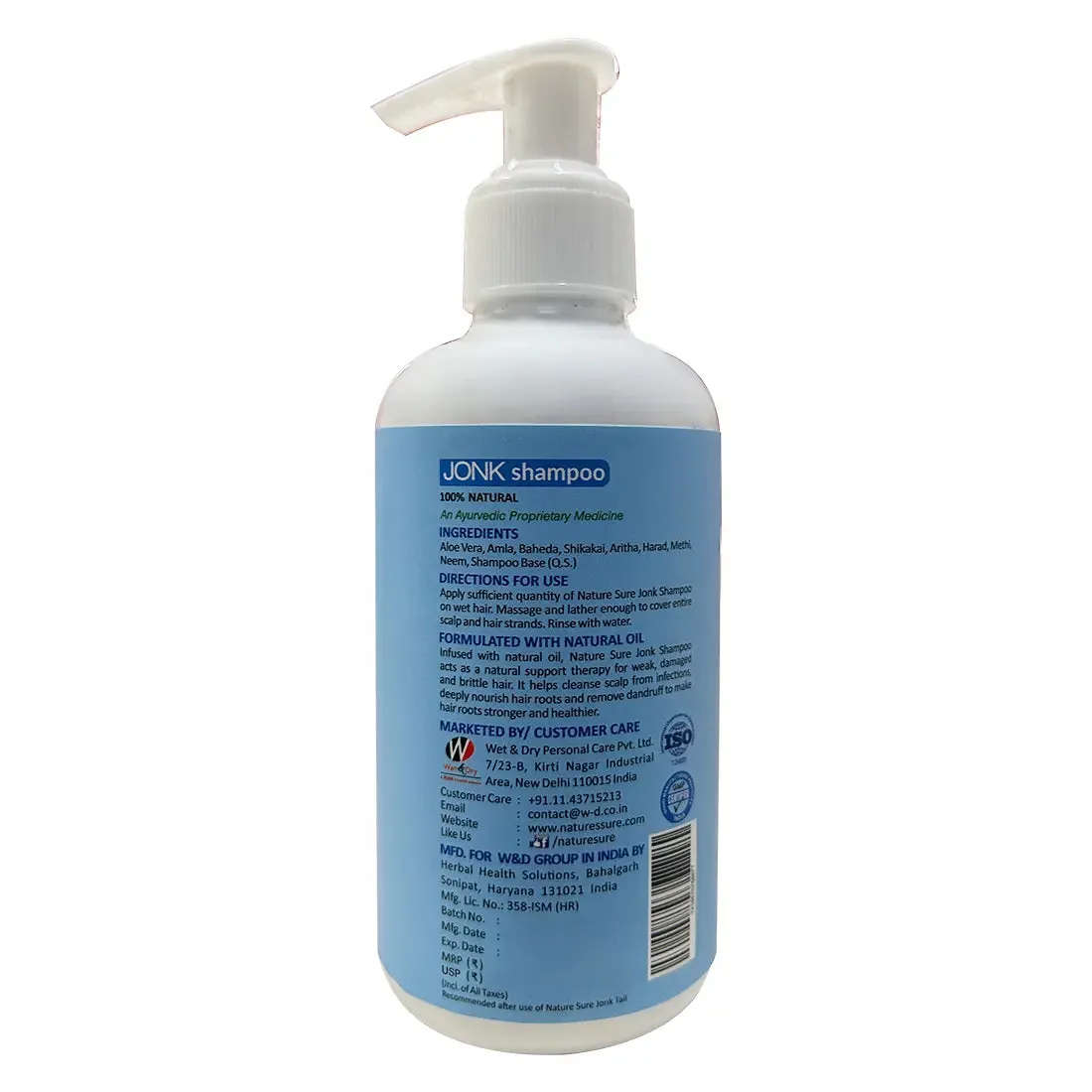 Nature Sure Jonk Shampoo Hair Cleanser 200ml for Men and Women