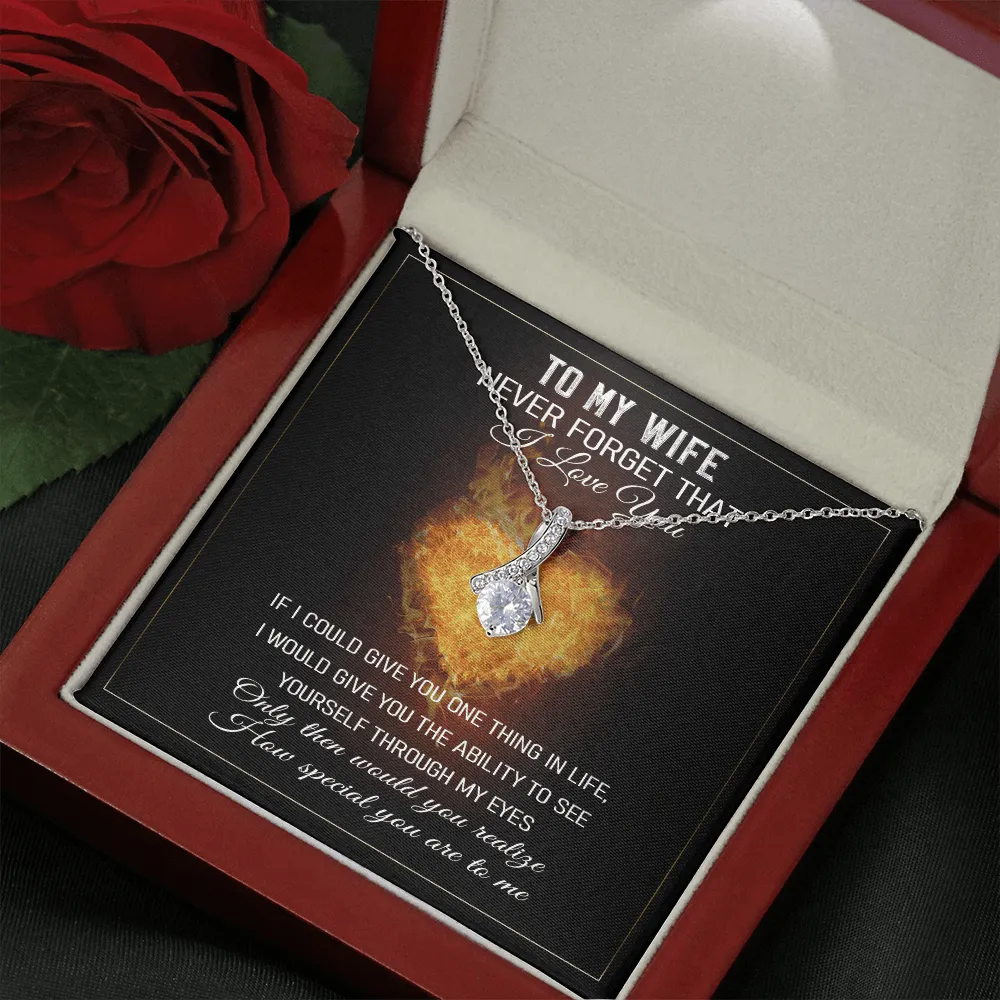 Never Forget That I Love You - Alluring Beauty Infinity Necklace Message Card