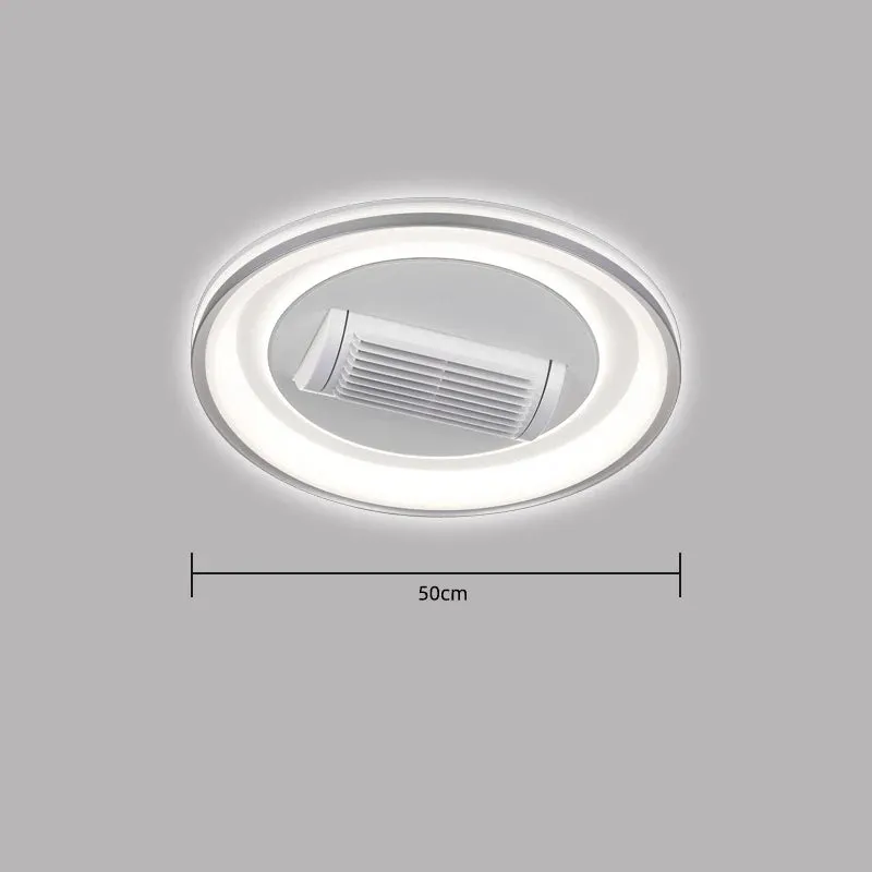 New Design Bladeless Modern Square Led Ceiling Fan With Light Remote Control White Invisible Fan Lamps for Living Room