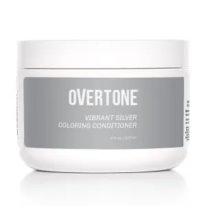 NEW oVertone Haircare Color Depositing Conditioner - 8 oz Semi Permanent Hair Color Conditioner with Shea Butter & Coconut Oil - Temporary Cruelty-Free Hair Color (Vibrant Silver) - Retails for $43!