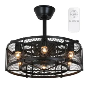 NEW Retails $240 Sasheen 19.6'' 5 - Blade Caged Ceiling Fan with Remote Control
