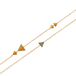 Nubia Modern Layered Triangle Charm Necklace