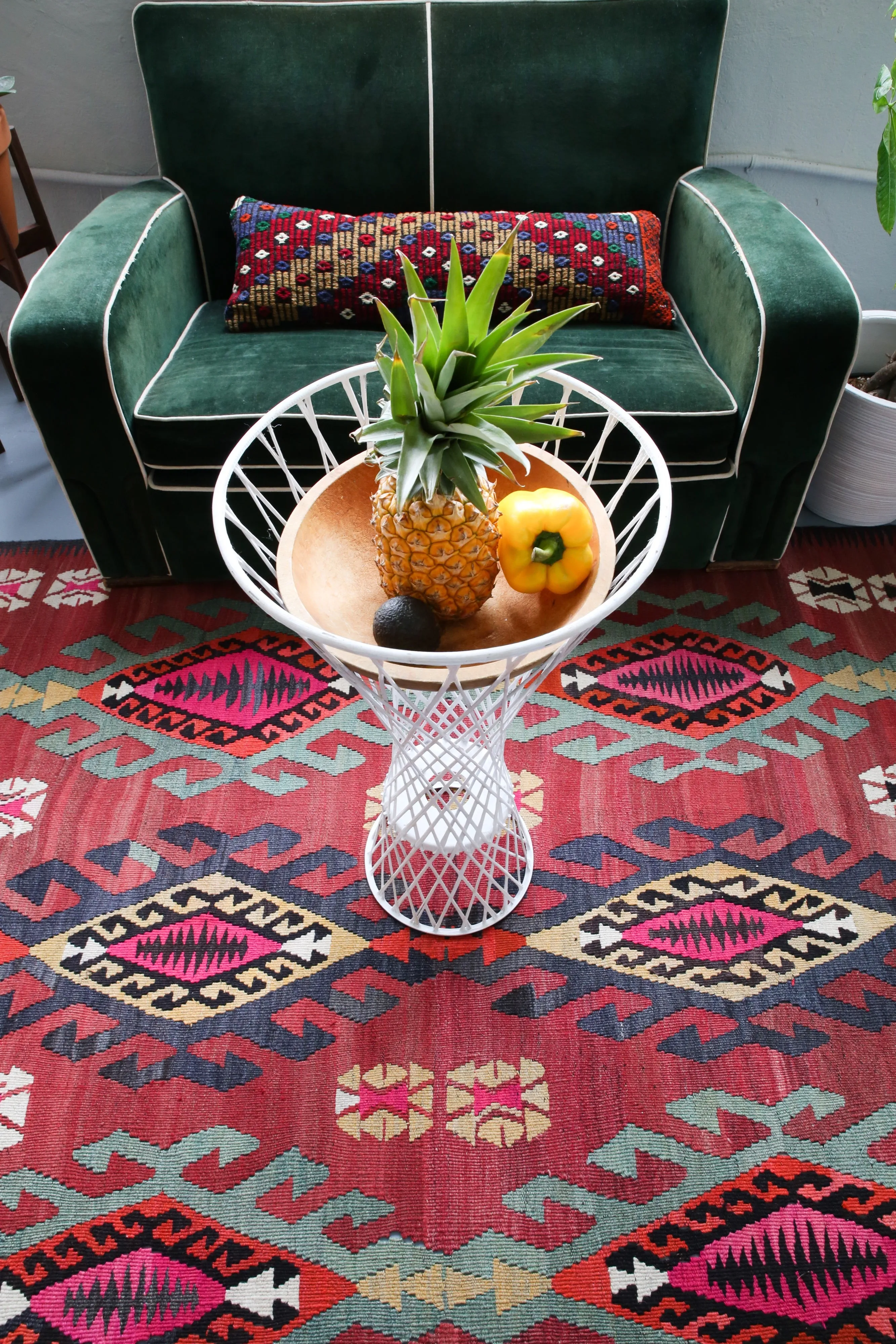 Old Adana Yörük Kilim Rug 5.7xftx10.5ft
