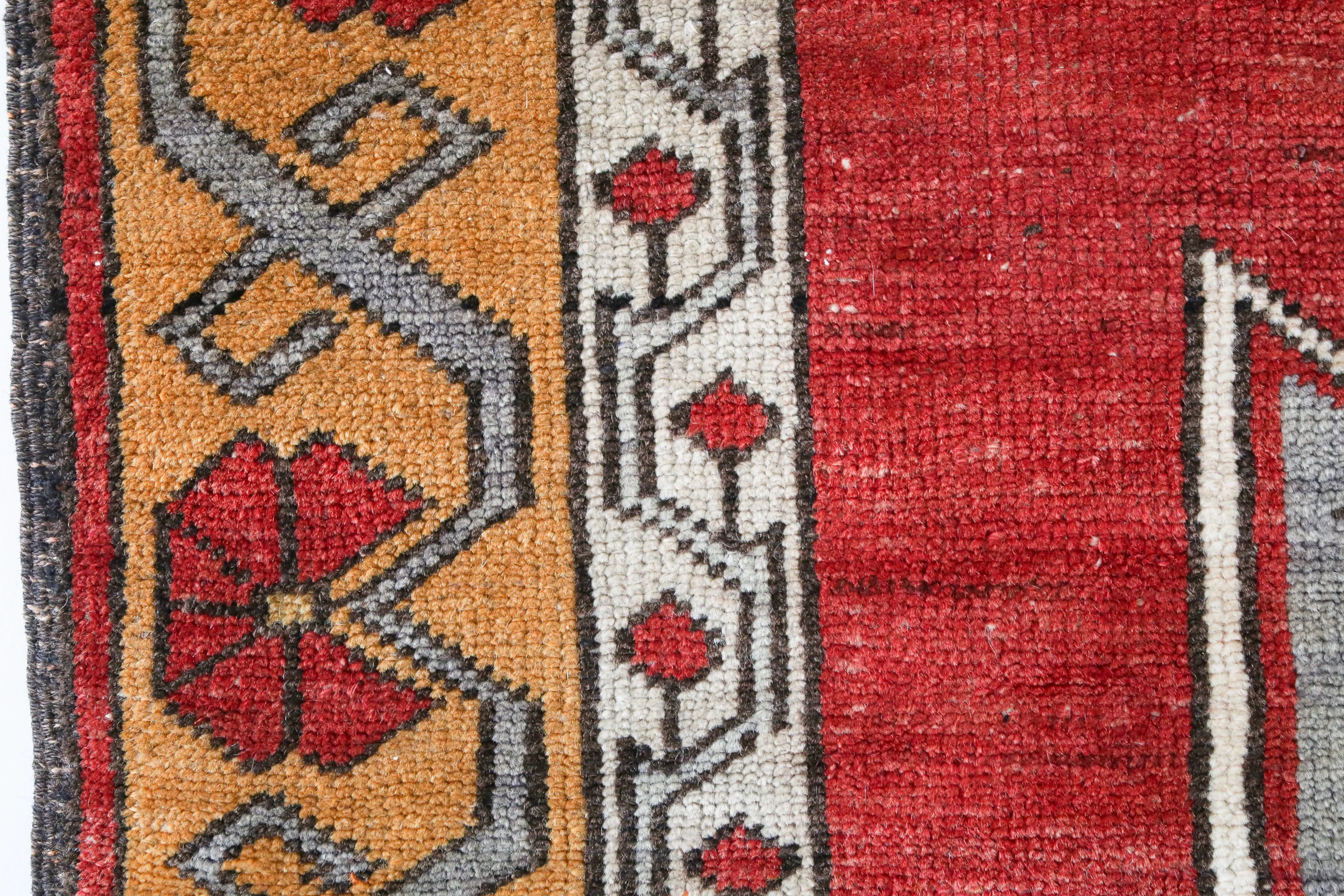 Old Anatolian Runner Rug 4.10ftx11ft