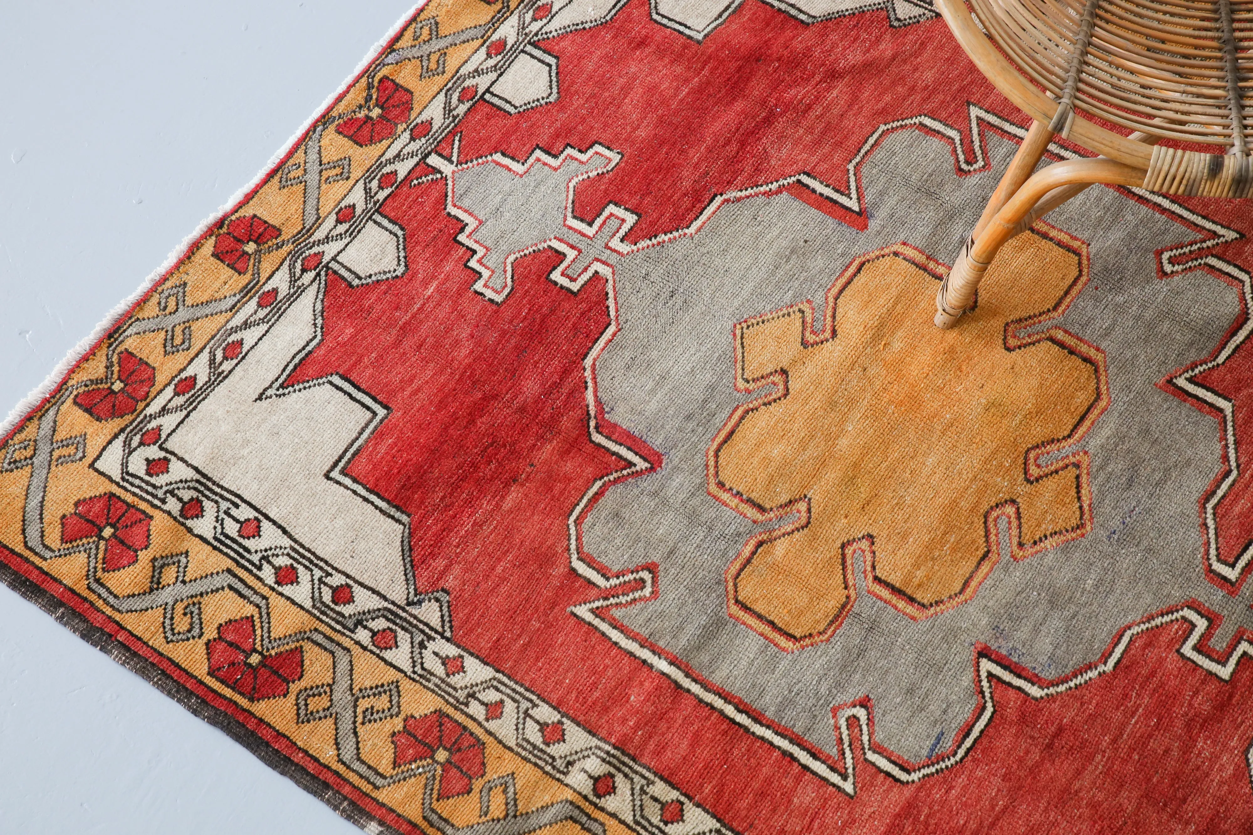 Old Anatolian Runner Rug 4.10ftx11ft
