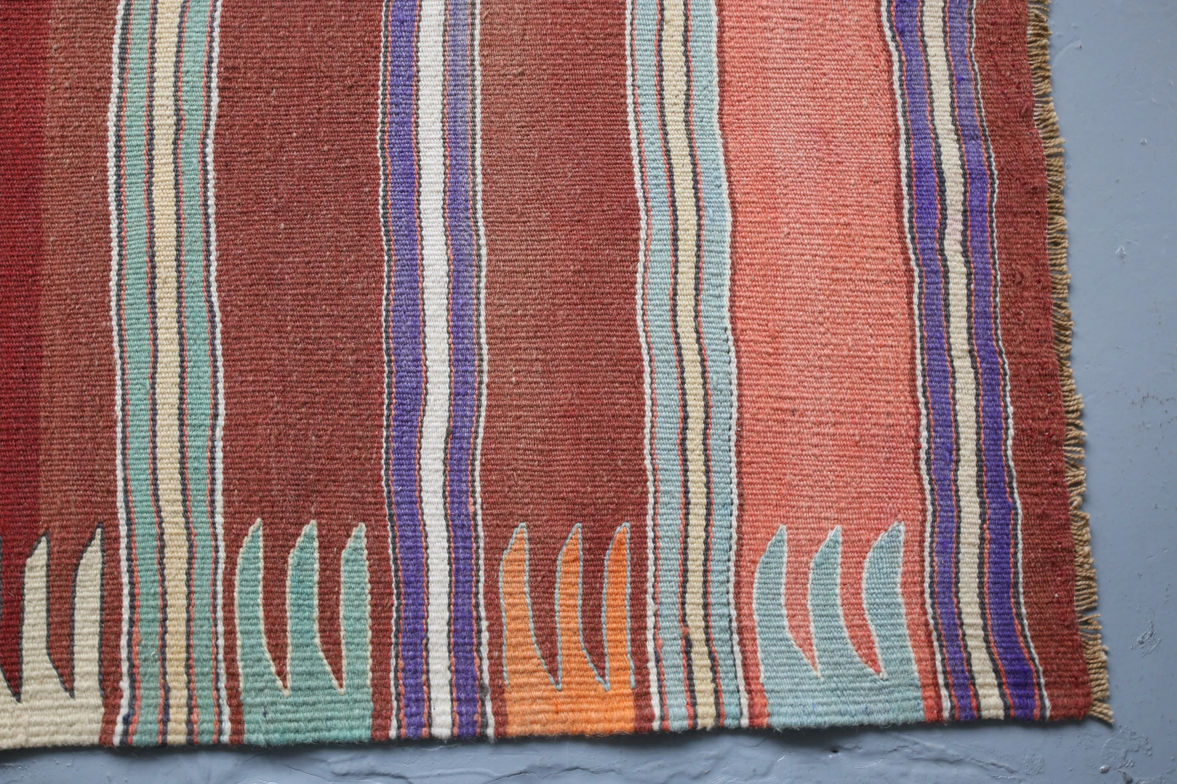 Old Bodrum Bos Kilim 4.10x7.10ft
