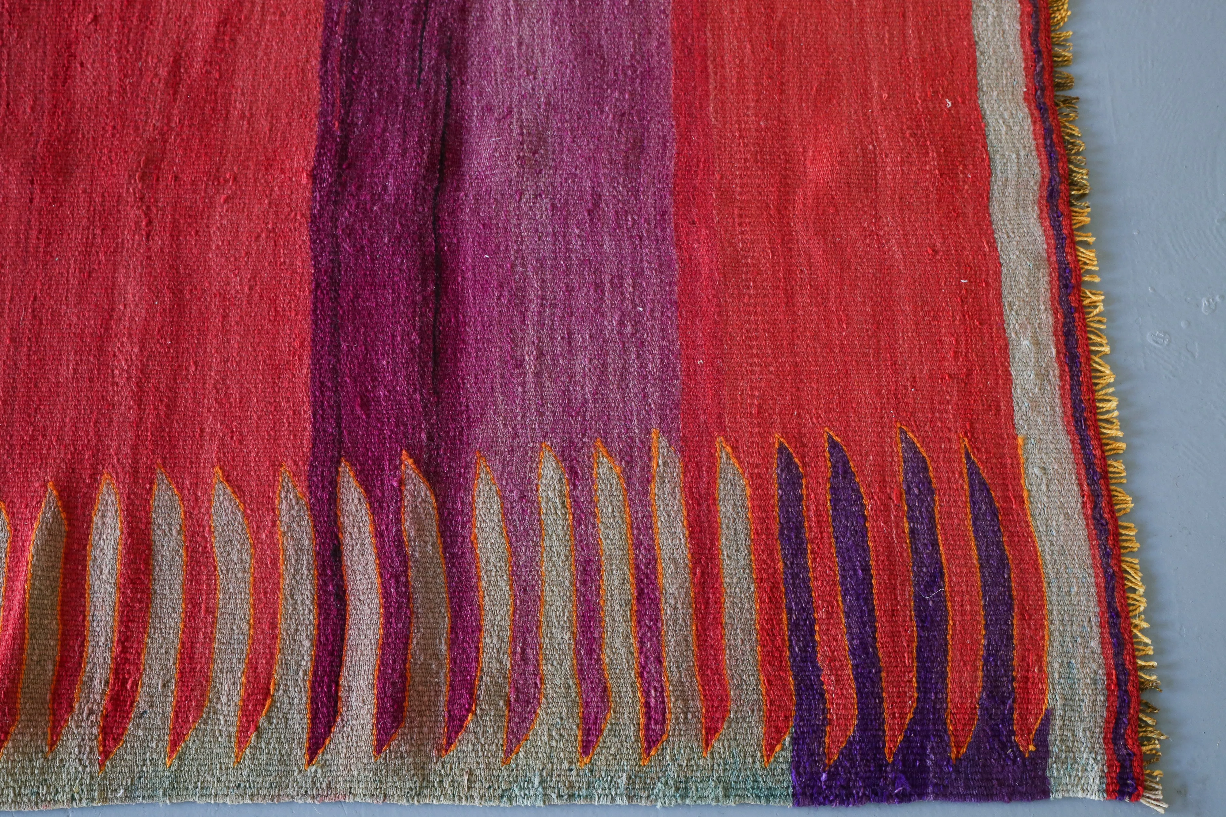 Old Bodrum Bos Kilim 4.4x6.7ft