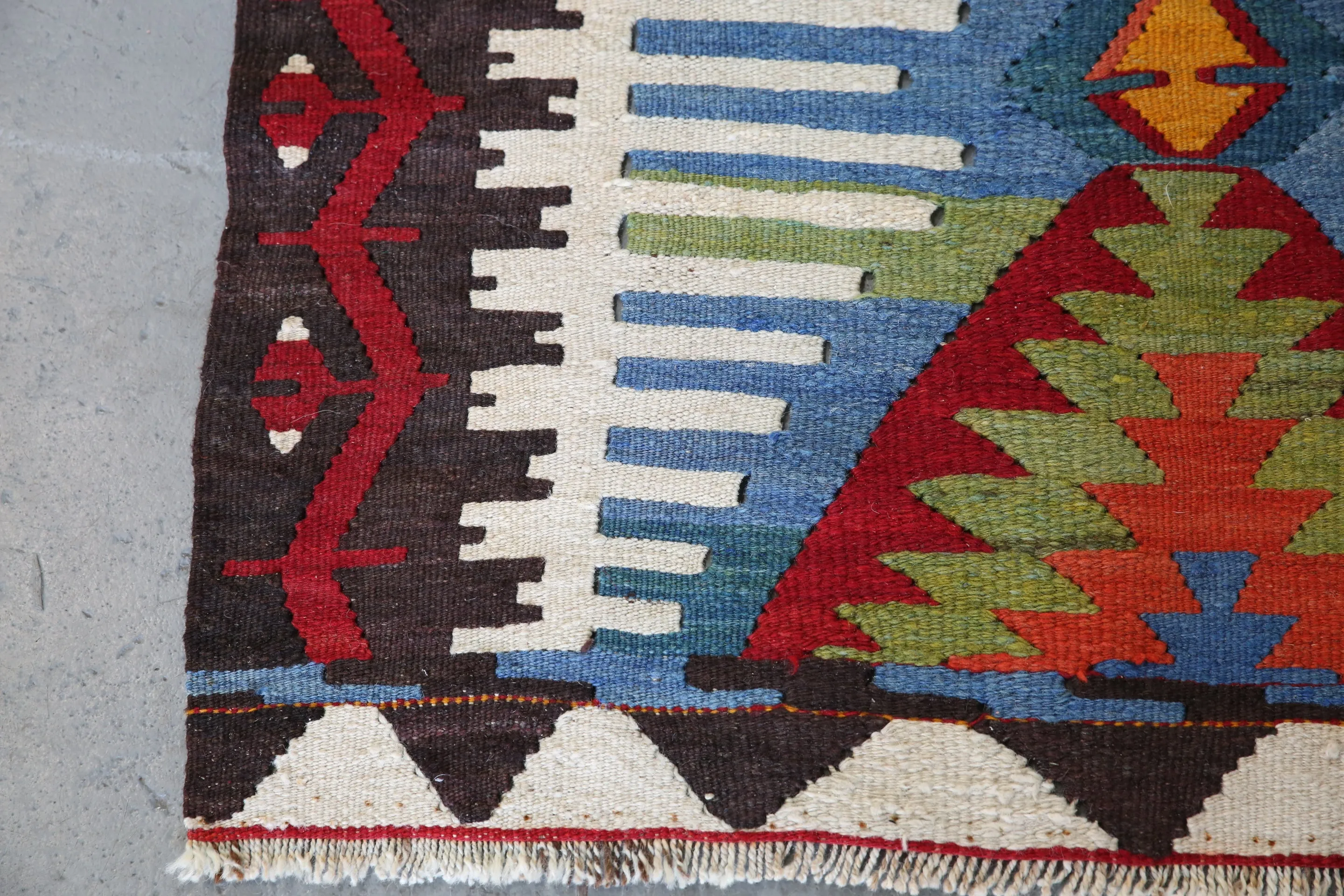 Old Denizli Cal Kilim 5.10ftx9.4ft