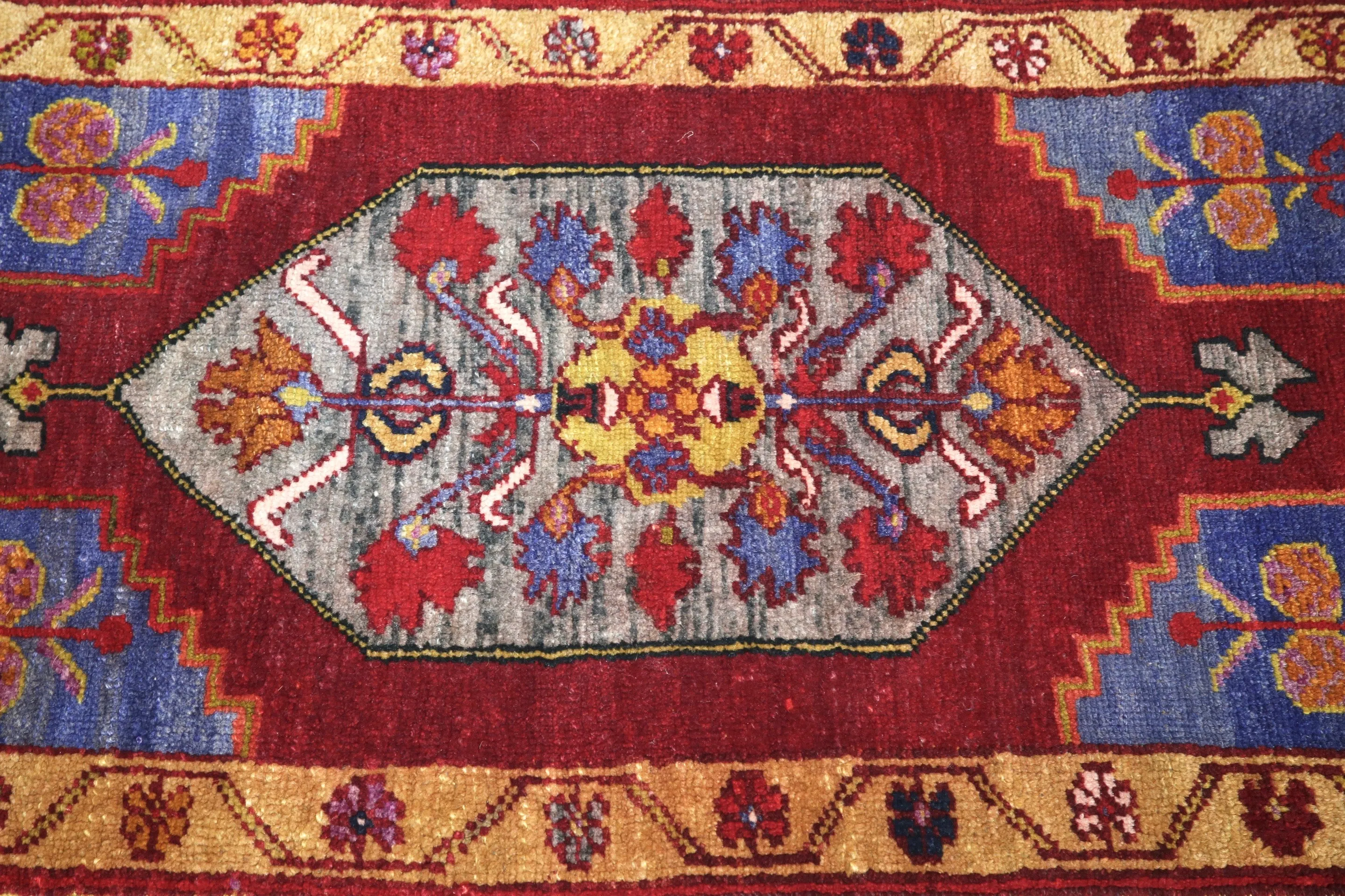 Old Mini Turkish Rug 21inx46in